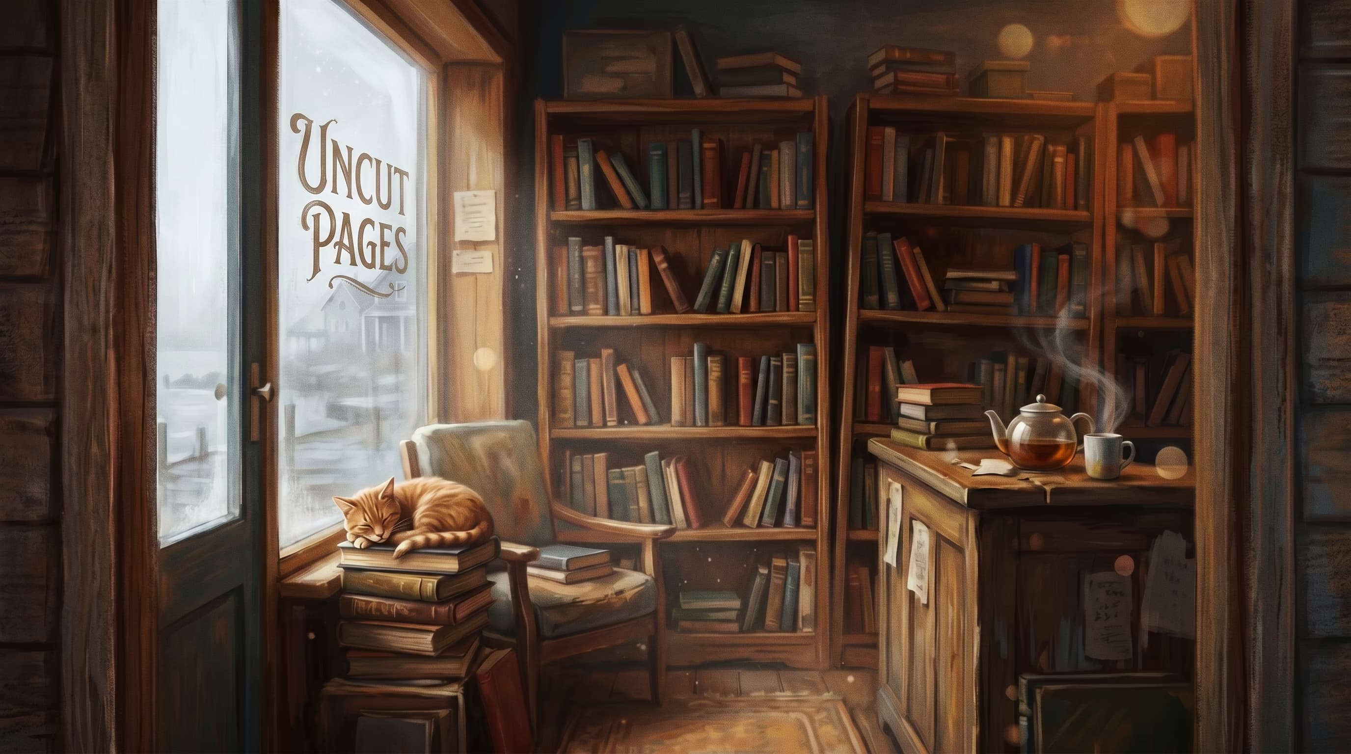 The interior of Uncut Pages bookshop in Saltmarsh Harbor